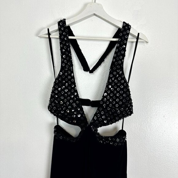 MAC DUGGAL Sequin Sheath Gown in Black Size US 6 - Picture 4 of 13